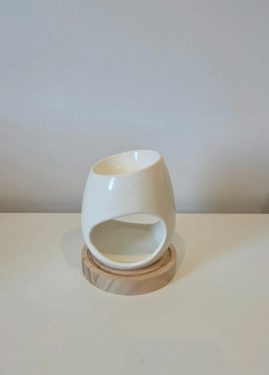 Kominek ceramiczny złamana biel