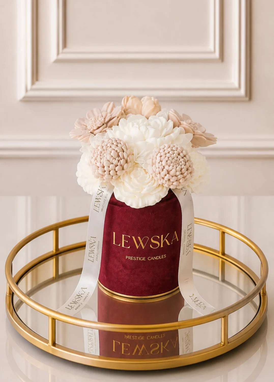 Flowerbox  M bordowy