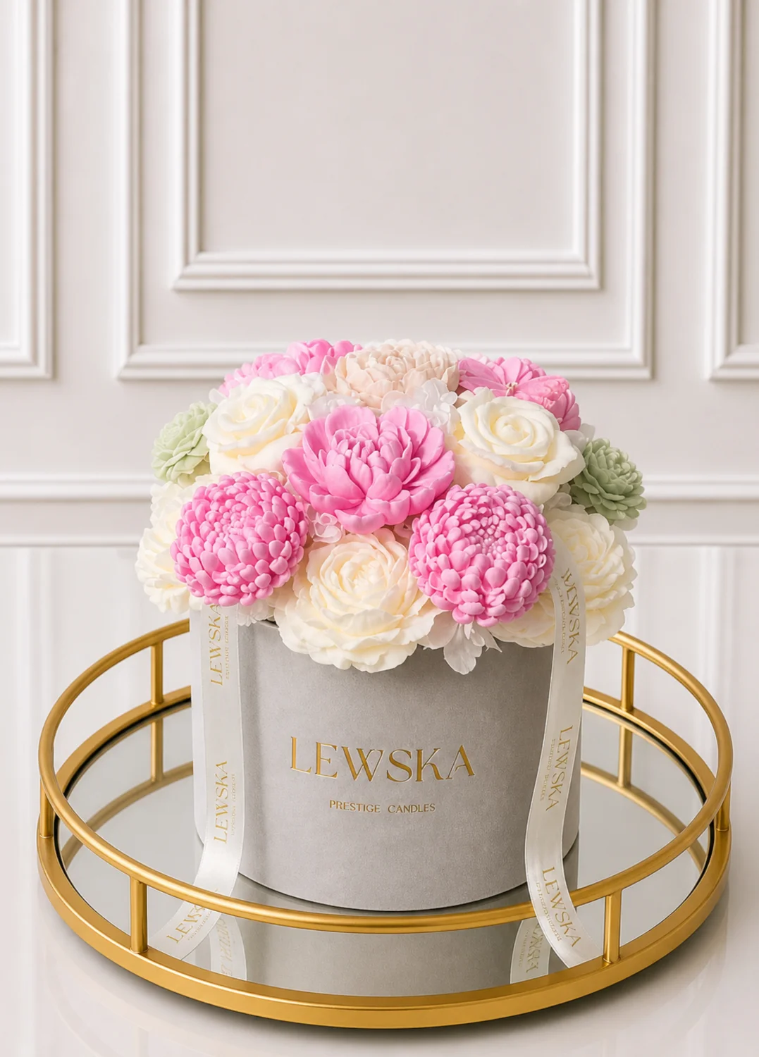 Flowerbox L-mix kolorowych kwiatów. Kolor pudełka do wyboru