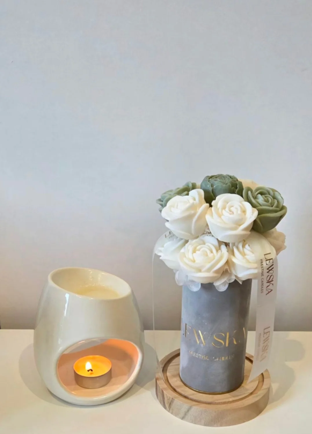 Flowerbox sojowy  S szary Sensualne Piżmo