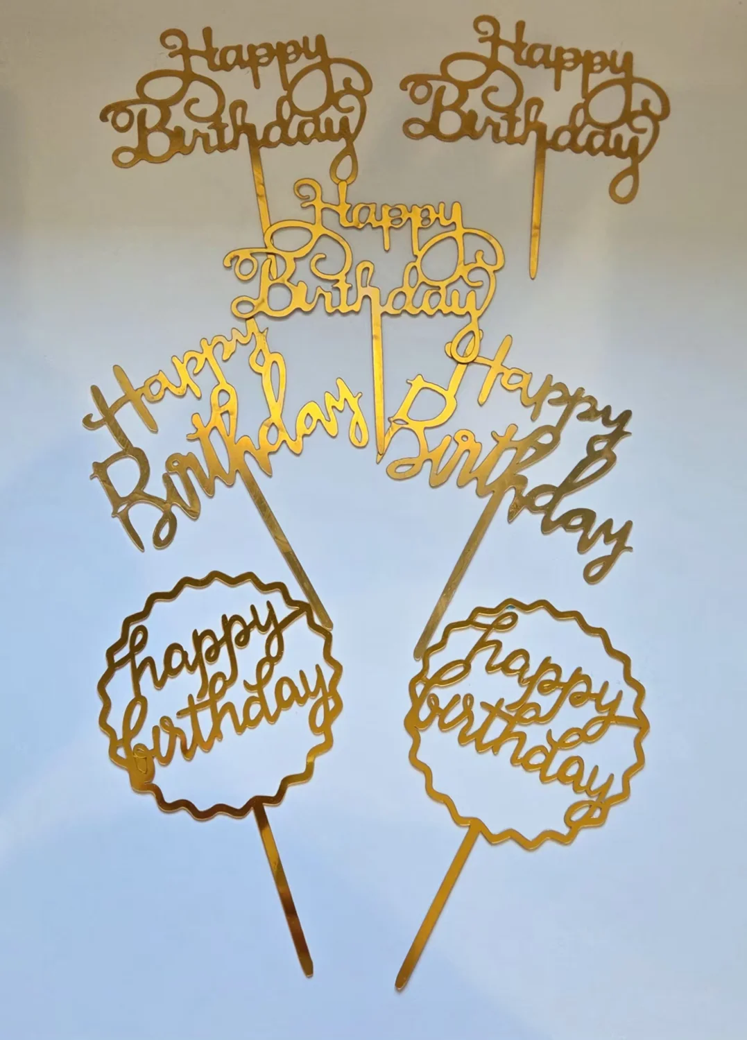 Złoty topper urodzinowy