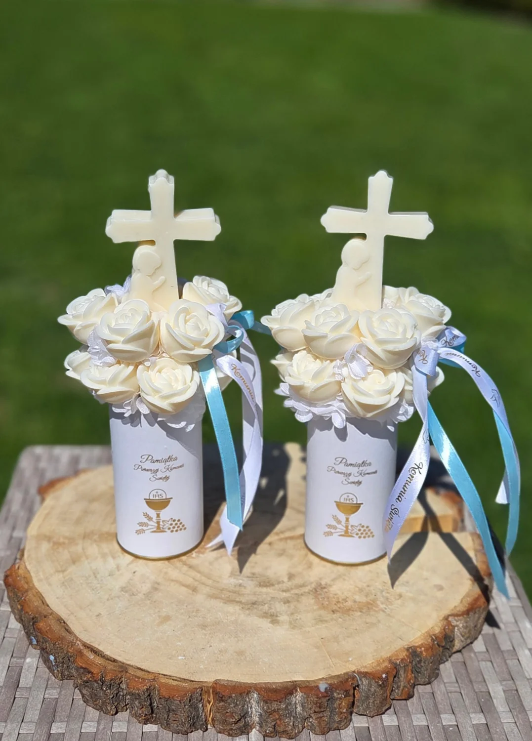 Flowerbox S Komunia Święta Krzyżyk Chłopiec